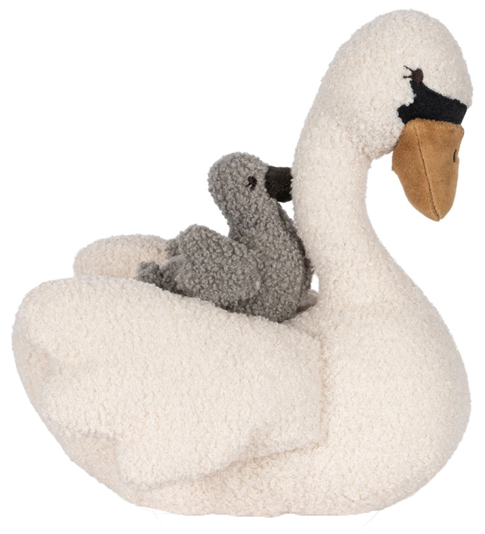 Konges Sløjd Bamse m. Musik - Swan - 26 cm - Off White