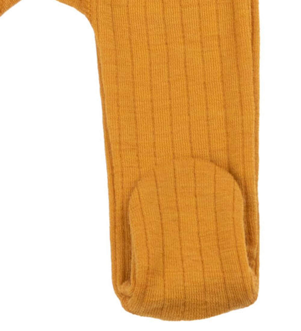 Joha Leggings m. Fødder - Uld - Gul