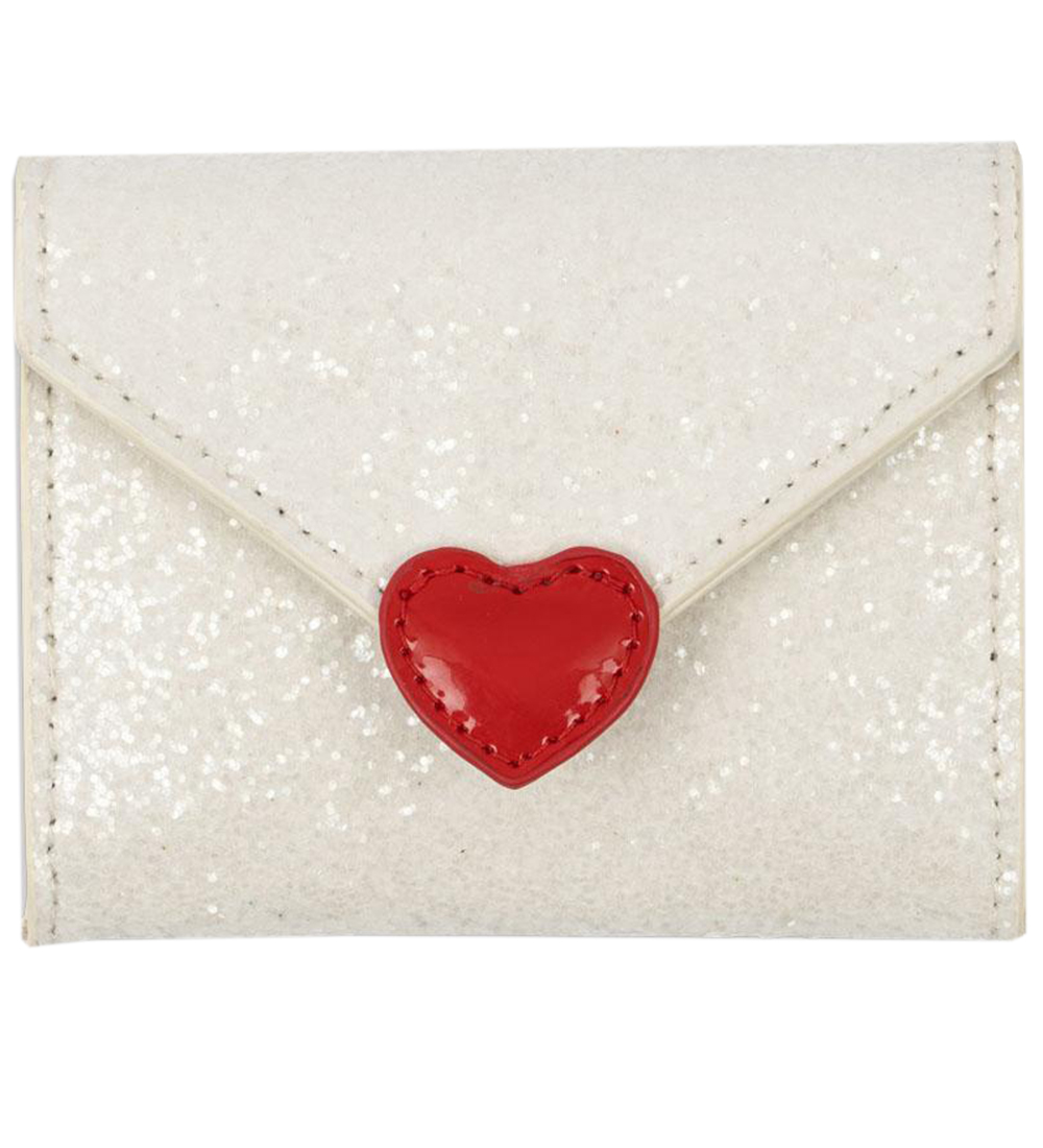 Konges Sløjd Pung - Love Letter - Cream Glitter m. Hjerte