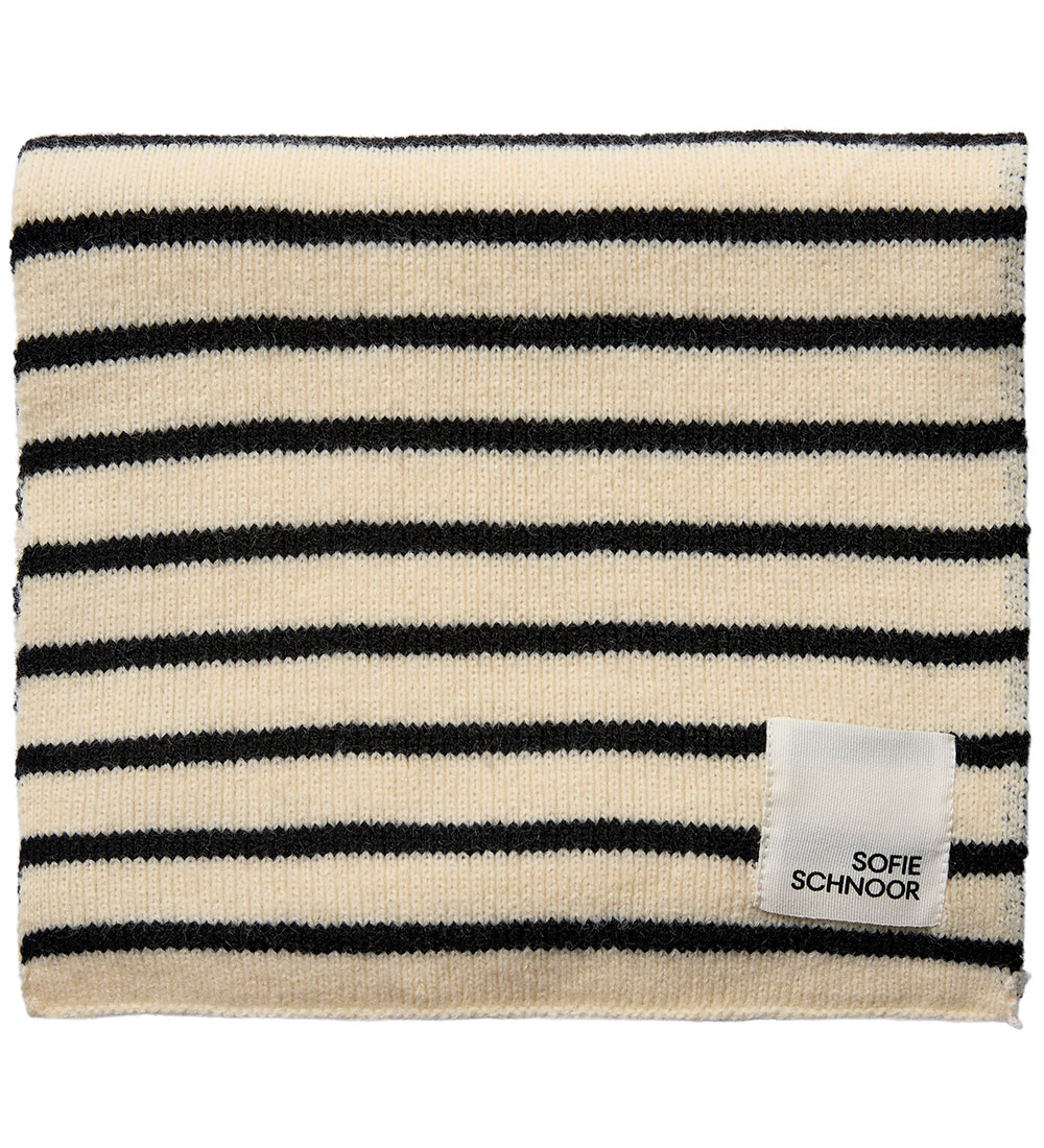 Sofie Schnoor Tørklæde - Strik - Off White/Stripes