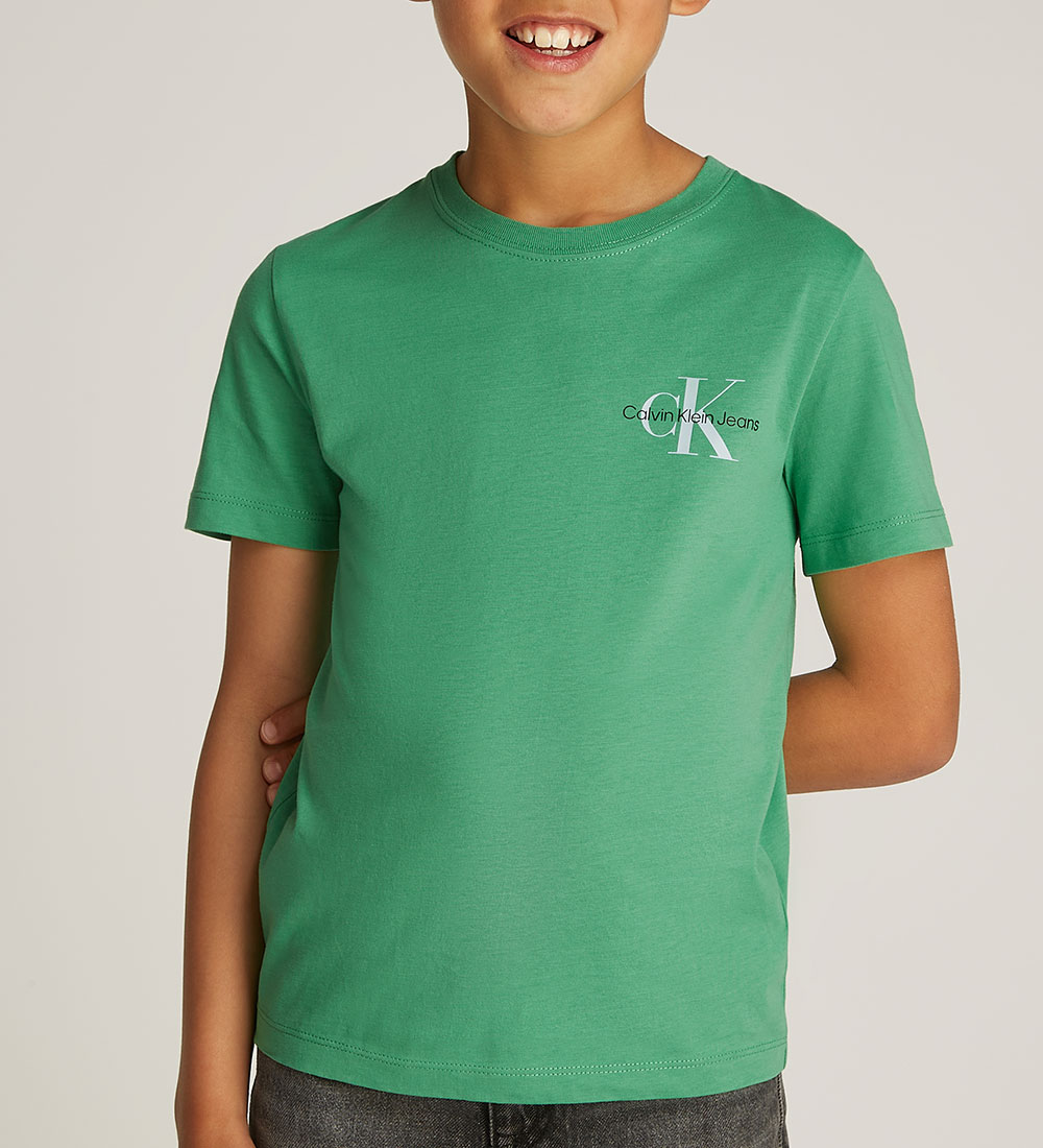 Calvin Klein T-Shirt - Chest Monogram - Vintage Green