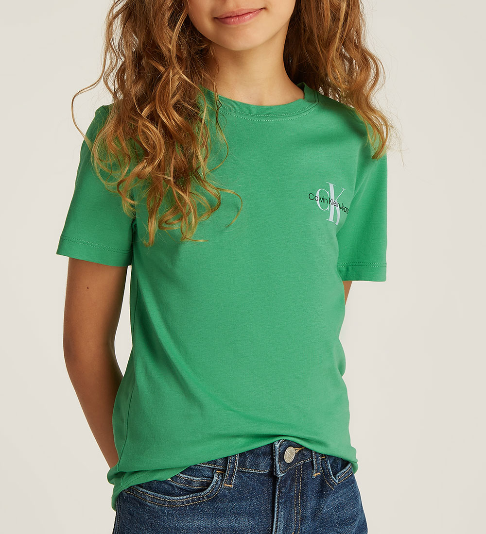 Calvin Klein T-Shirt - Chest Monogram - Vintage Green