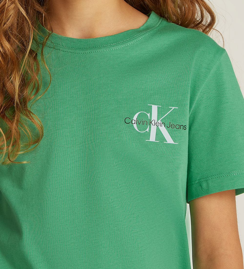 Calvin Klein T-Shirt - Chest Monogram - Vintage Green
