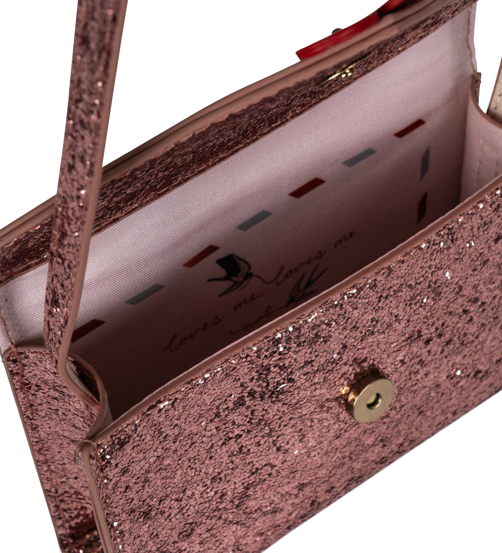 Konges Sløjd Skuldertaske - Love Letter - Pink Glitter
