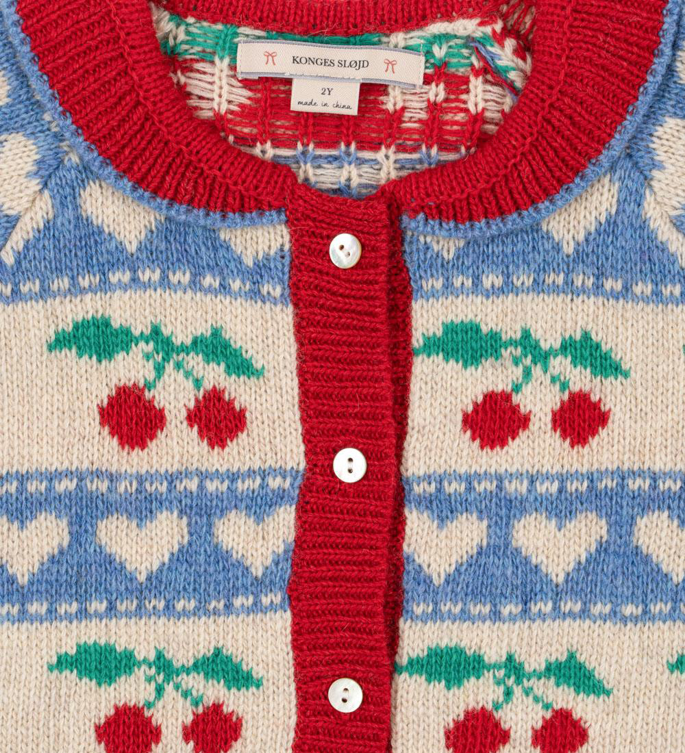 Konges Sløjd Cardigan - Strik - Belou - Cherry Stripe