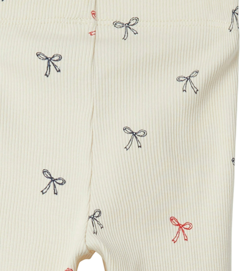 Name It Leggings - Rib - NbnLabela - White Swan