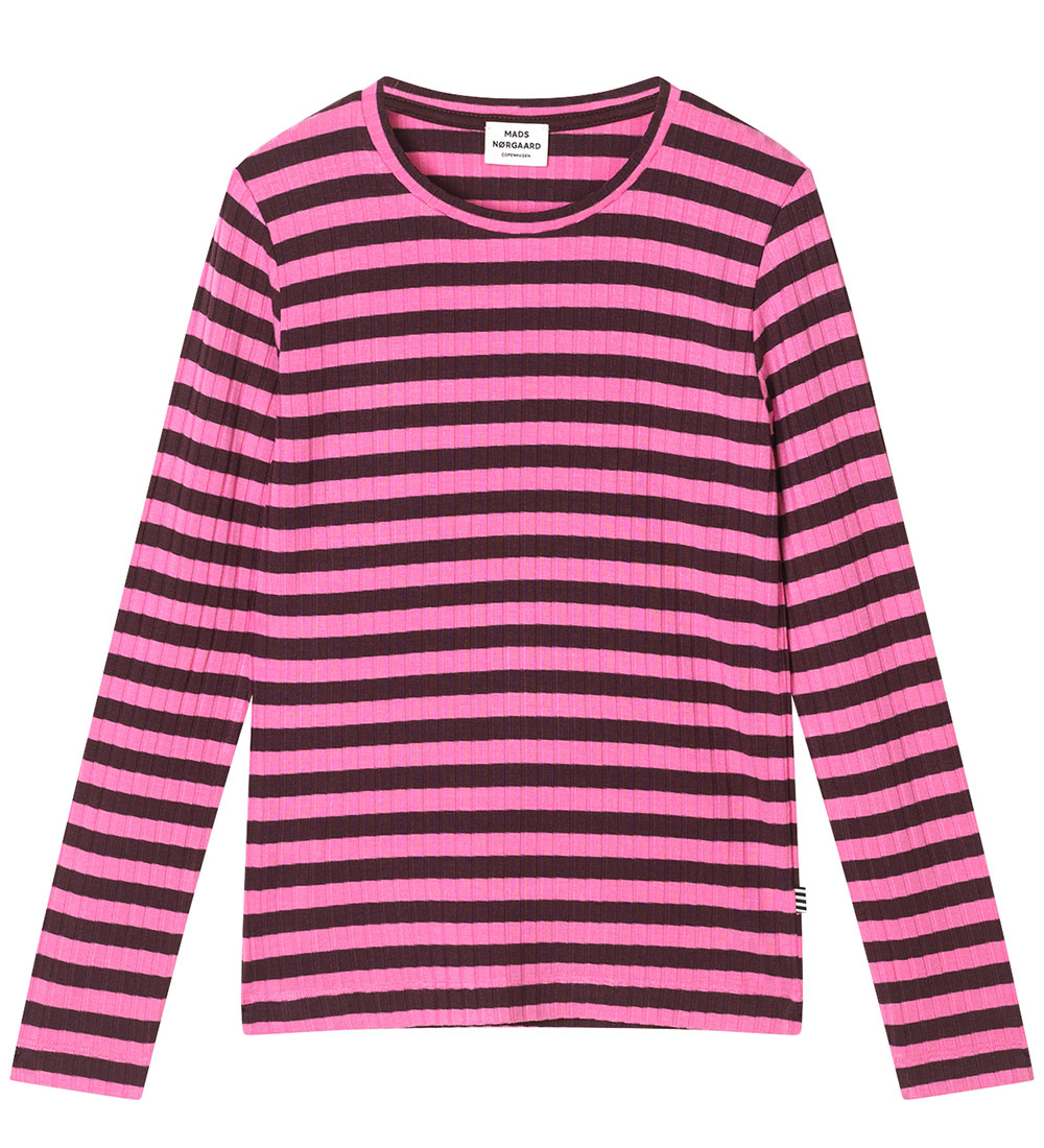 Mads Nørgaard Bluse - Rib - Talika - Plum Perfect/Carmine Rose