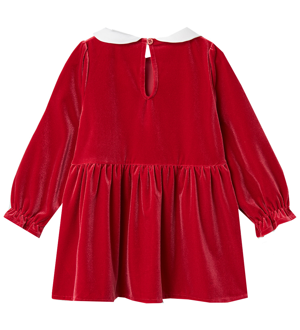 Name It Kjole - Velour -  NmfRinna - Jester Red