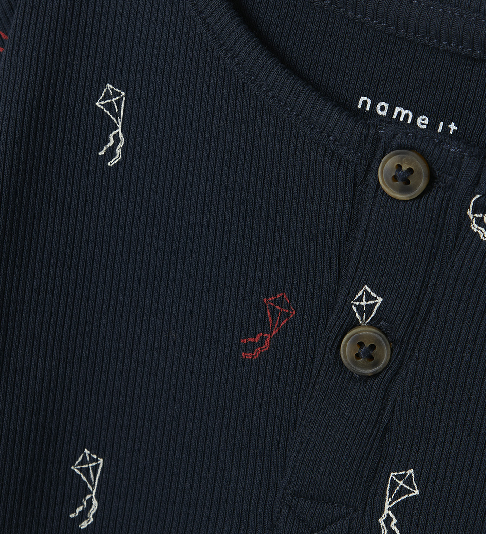 Name It Bluse - Rib - NmmLabela - Navy Blazer
