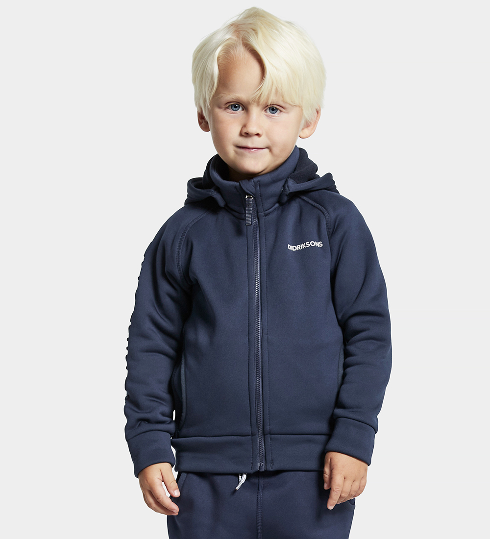Didriksons Cardigan m. Fleece - Corin - Navy