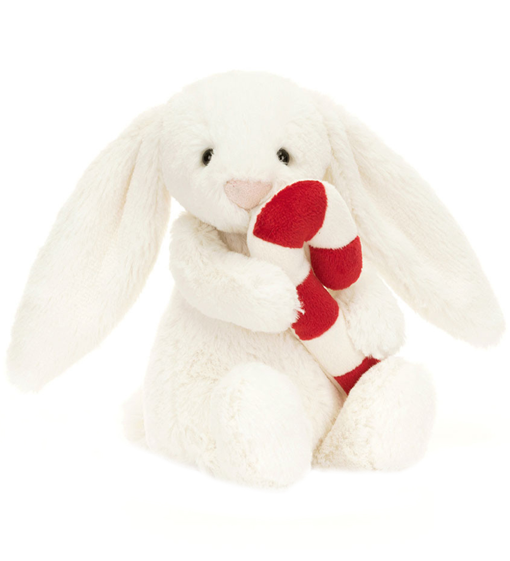 Jellycat Bamse - 18x9 cm - Bashful Bunny with candy Cane