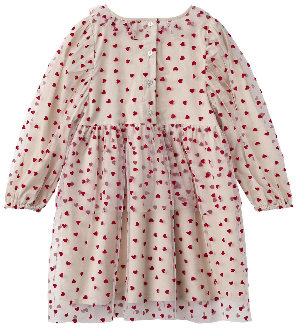 Fliink Kjole - Tulle - Sandshell/Pompeian Red