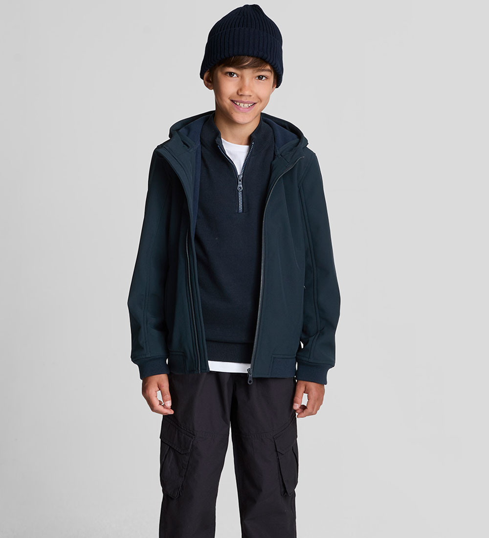 Lyle & Scott Sweatshirt - Strik - Quater Zip - Dark Navy
