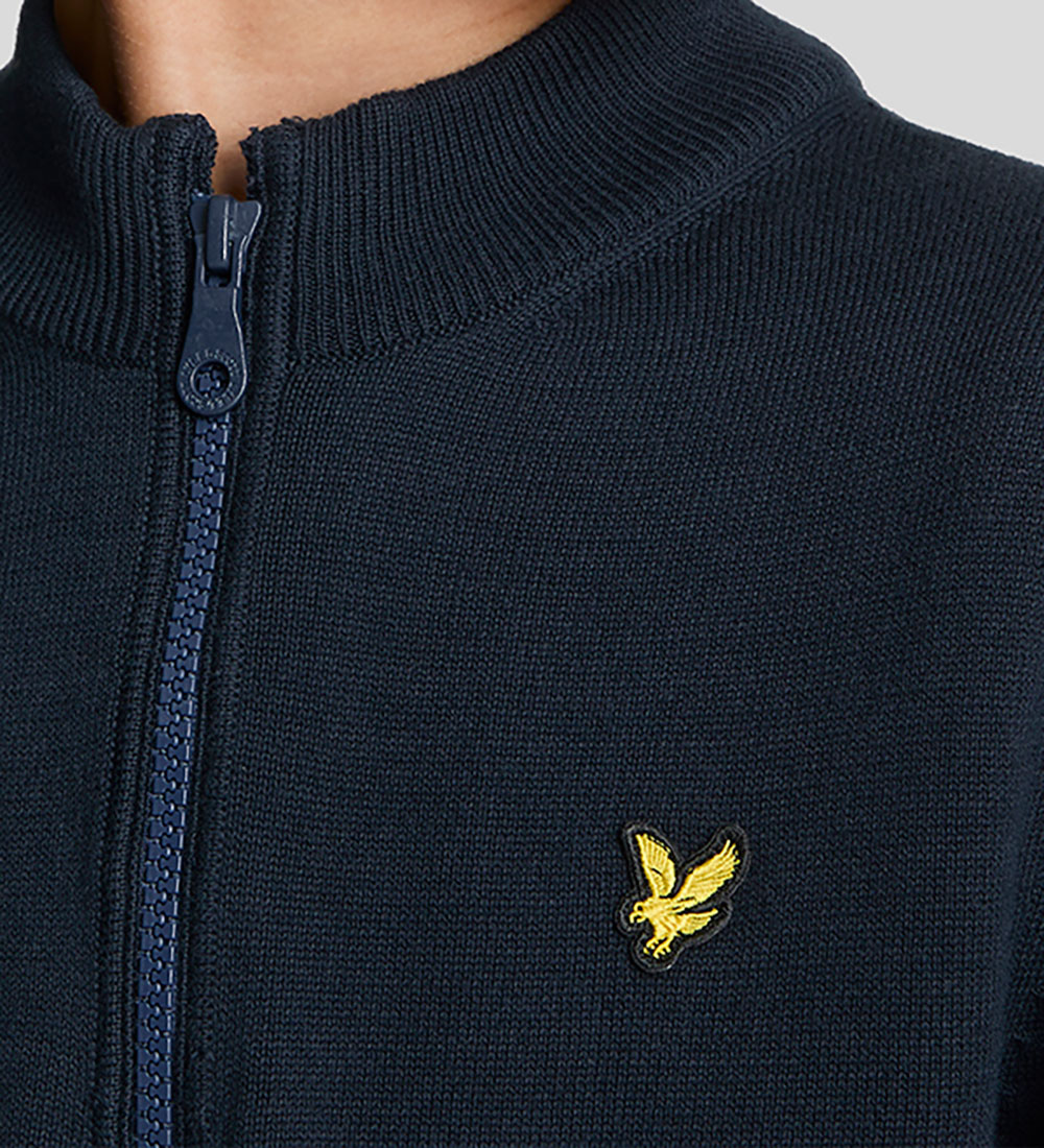 Lyle & Scott Sweatshirt - Strik - Quater Zip - Dark Navy