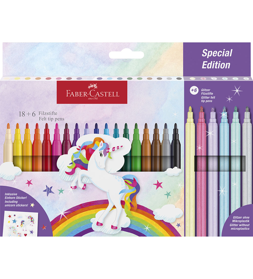 Faber-Castell Tuscher - 24 stk. - Unicorn Pastel