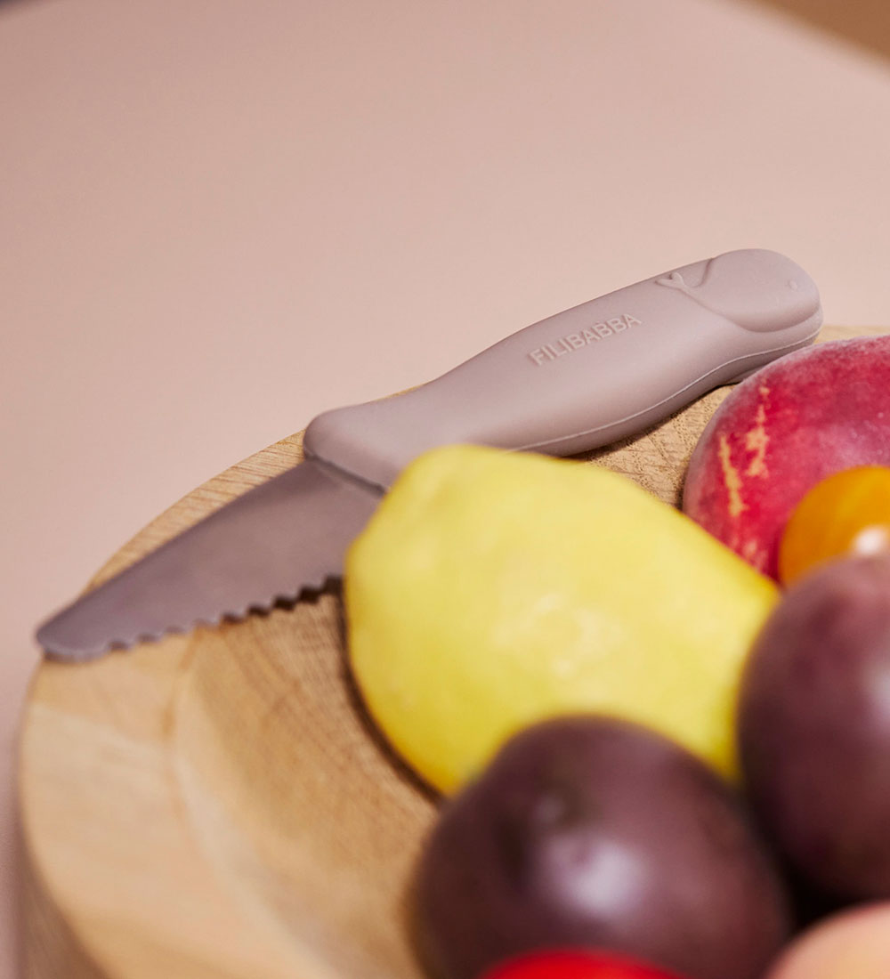 Filibabba Knivsæt Til Børn - 2-pak - Warm Grey/Rose