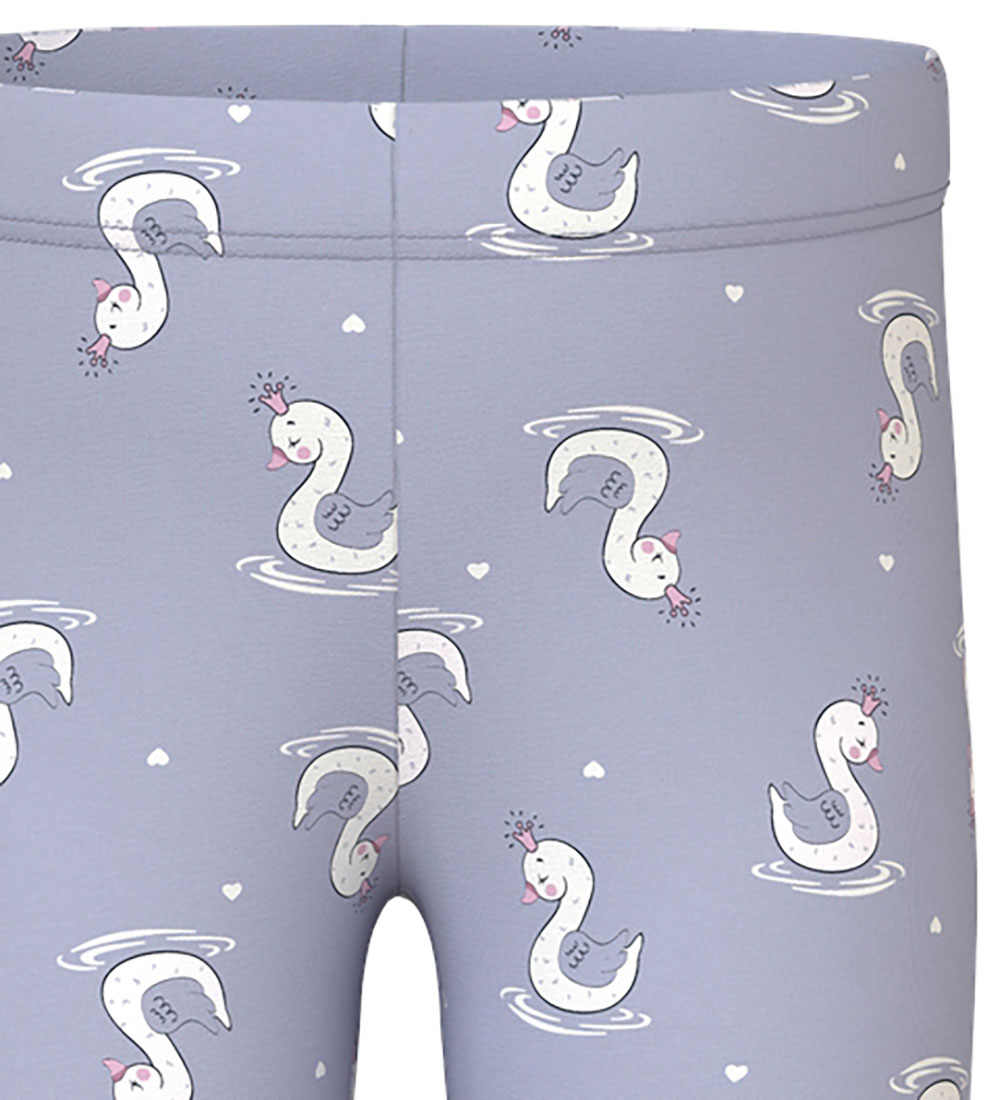 Name It Leggins - NmfDavina - Icelandic Blue/Swans