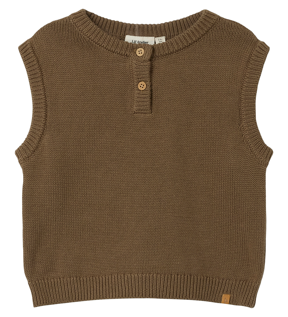 Lil Atelier Vest - Strik - NbmRamlo - Shitake