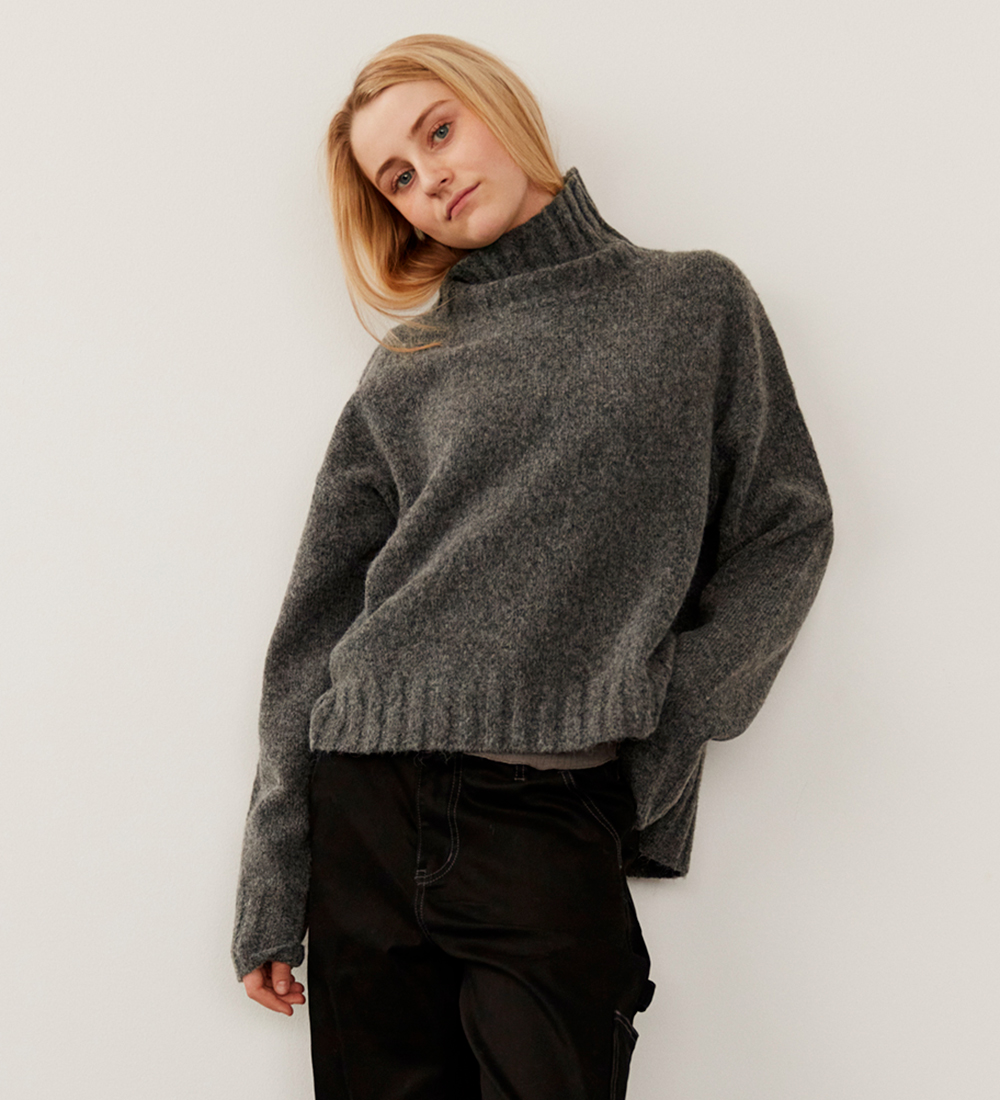Sofie Schnoor Bluse - Strik - Uld - Grey Melange
