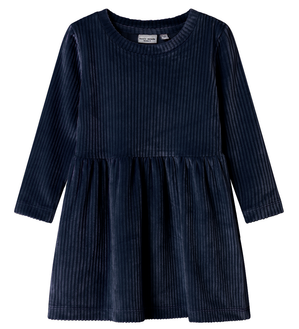 Name It Kjole - Fløjl - NmfVeloa - Dark Sapphire