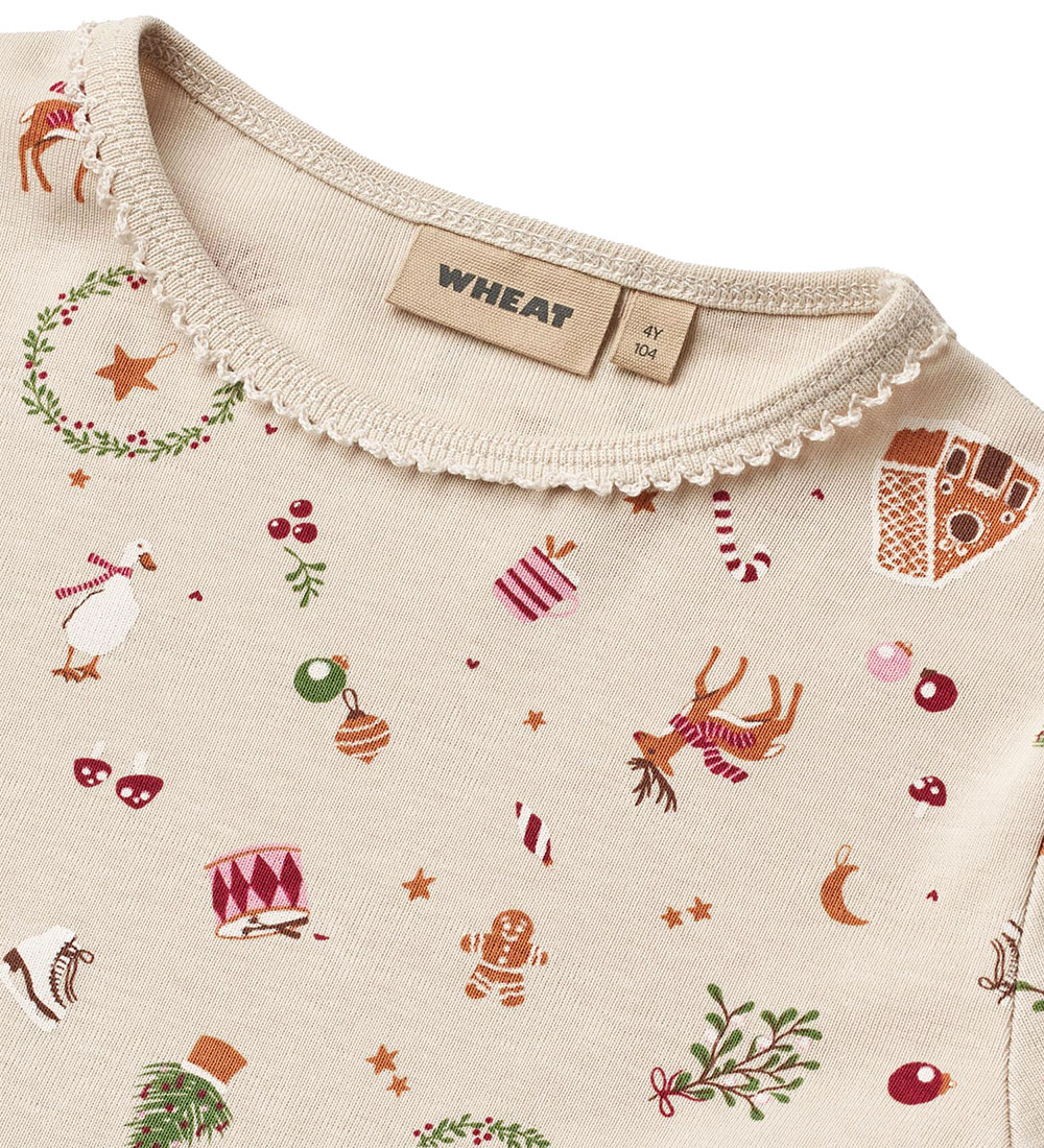 Wheat Nattøj - 2-delt - Mila - Offwhite Holiday