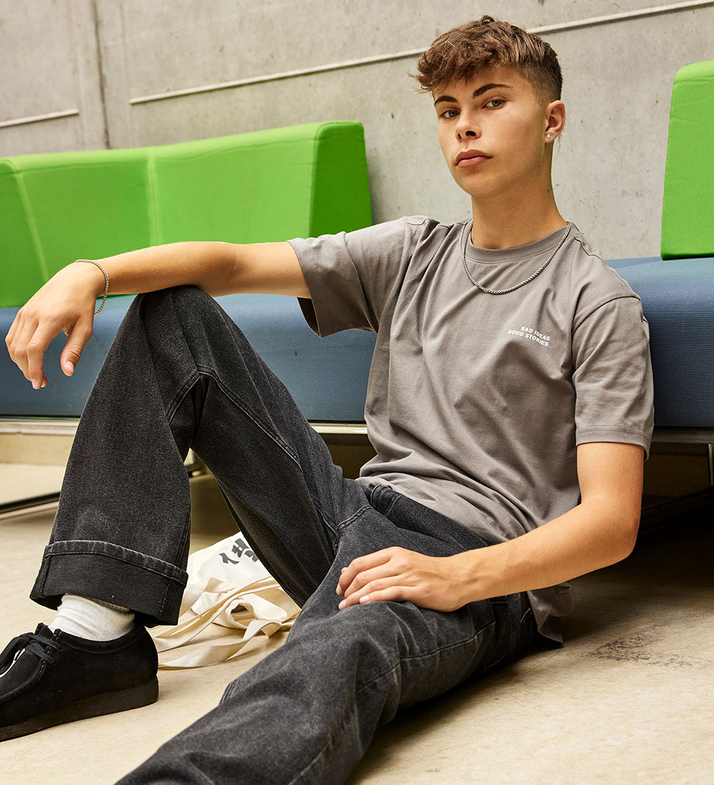 Hound T-shirt - Dark Grey m. Print