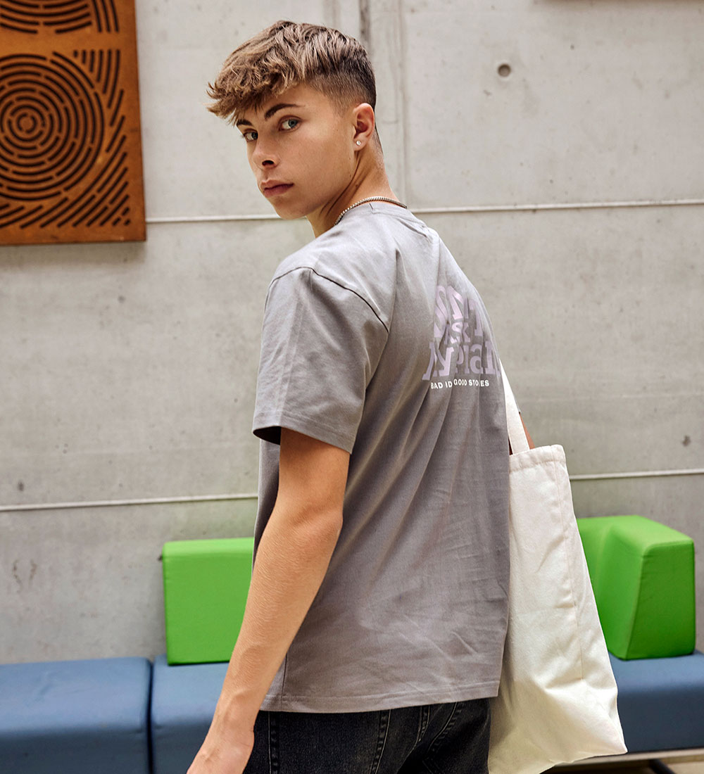 Hound T-shirt - Dark Grey m. Print