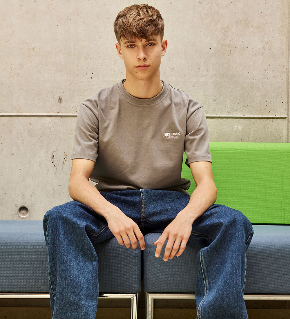 Hound T-shirt - Dark Grey m. Print