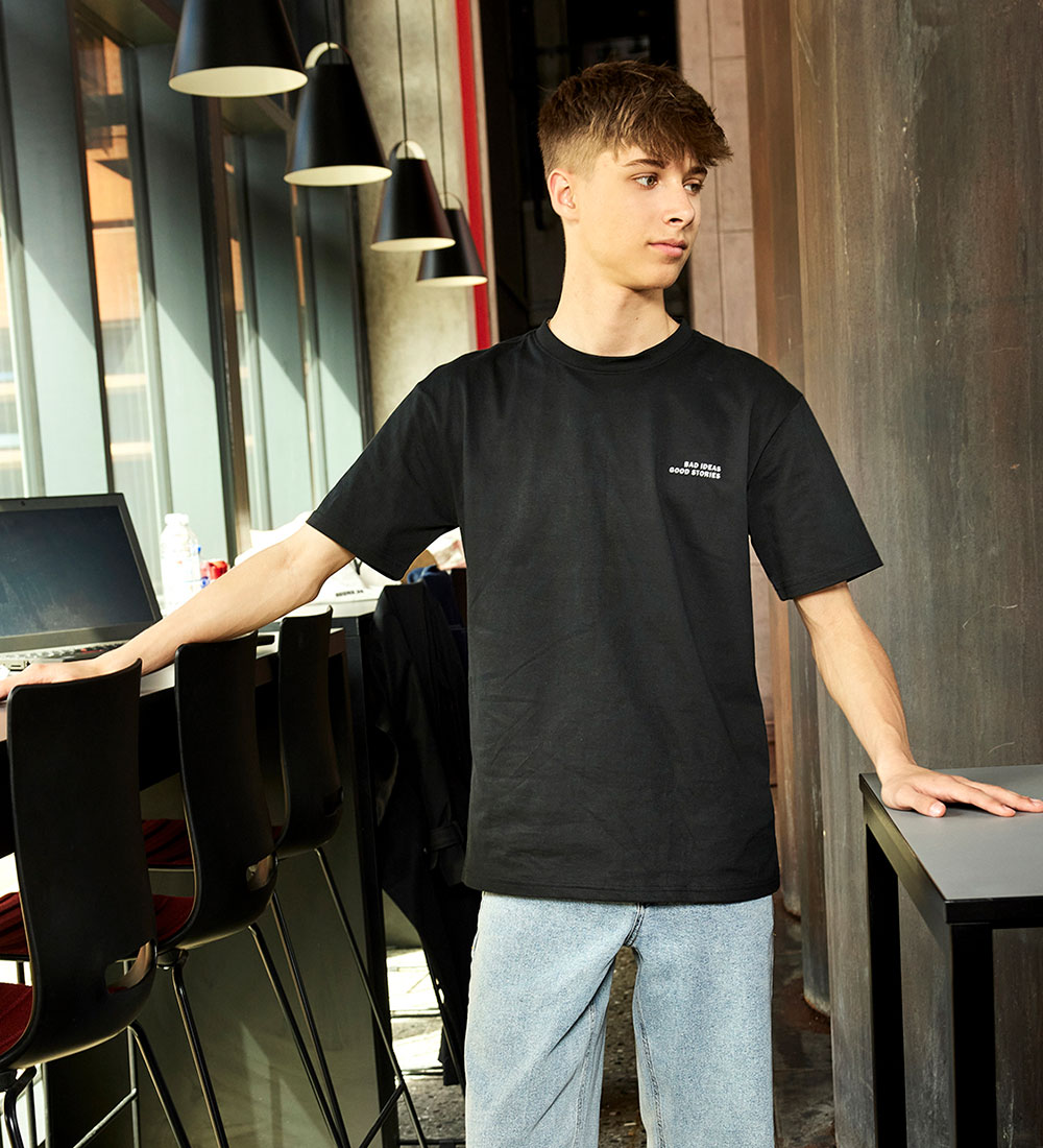 Hound T-shirt - Sort m. Print