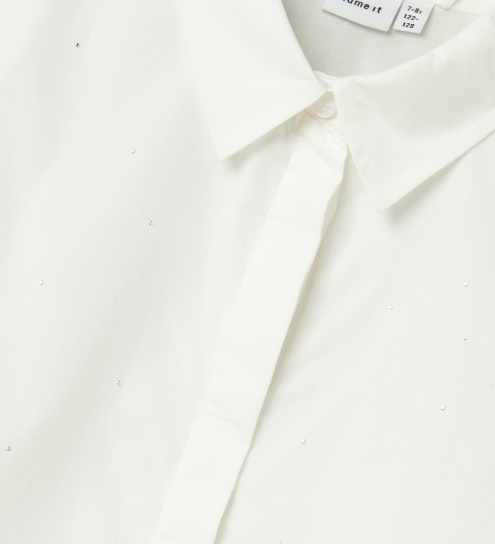 Name It Skjorte - NkfOlara - Bright White/Studs