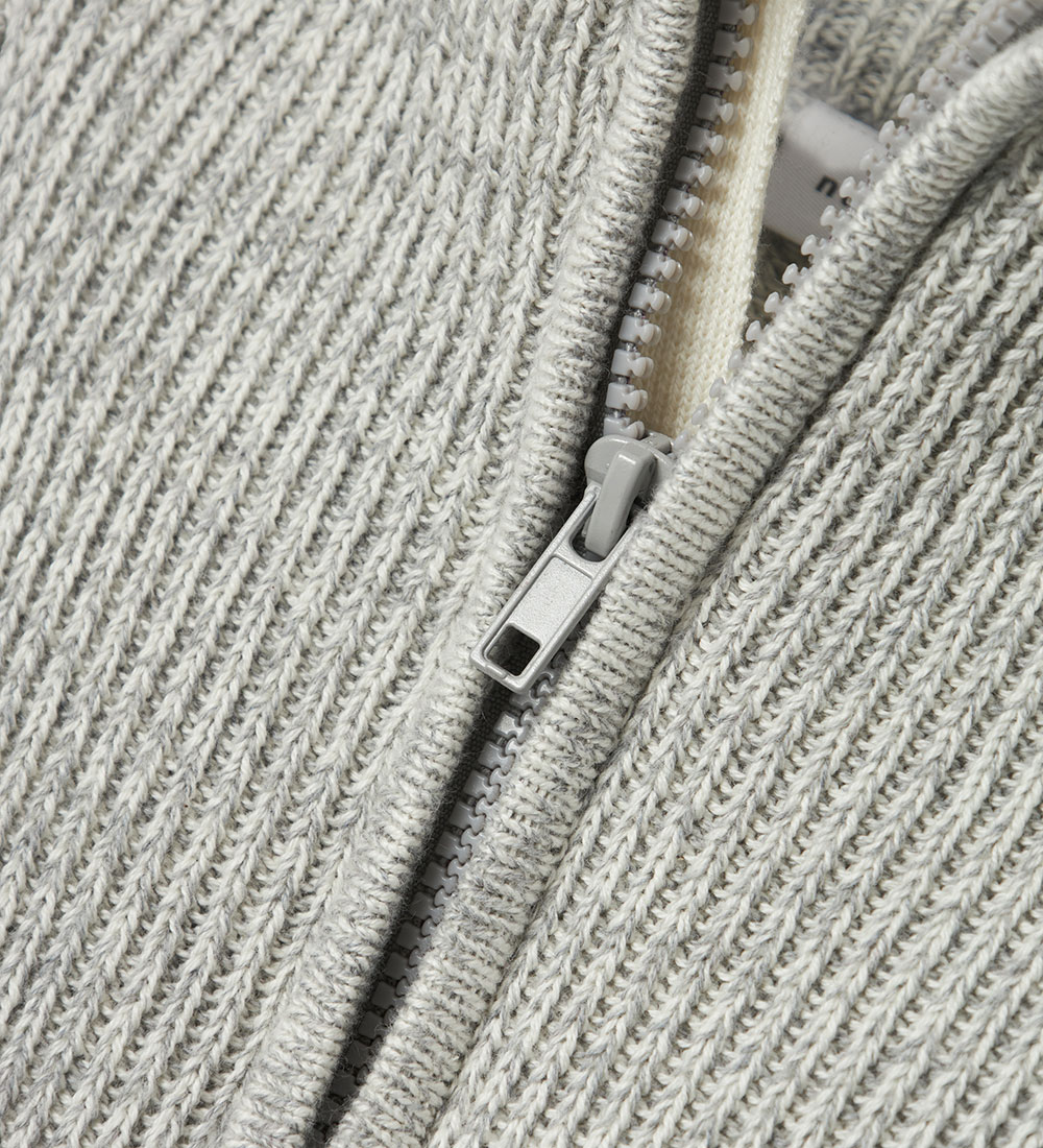 Name It Bluse - Strik - NkmSafalle Half Zip - Grey Melange