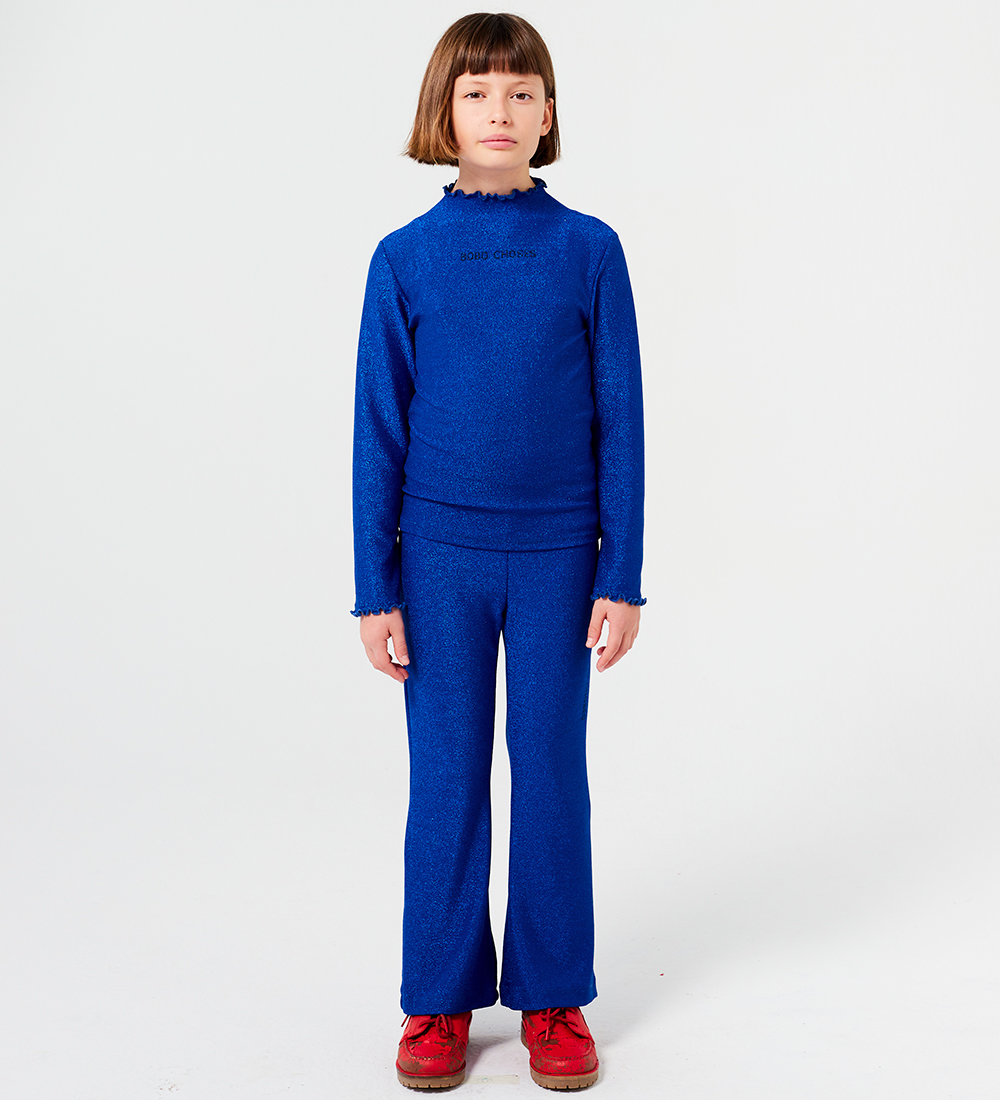 Bobo Choses Bluse - Turtle Neck - Navy Blue m. Glimmer