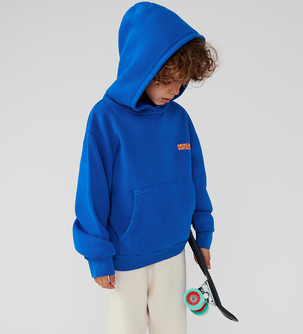 American Vintage Hættetrøje - Capuche - Bleu De Prusse Vintage