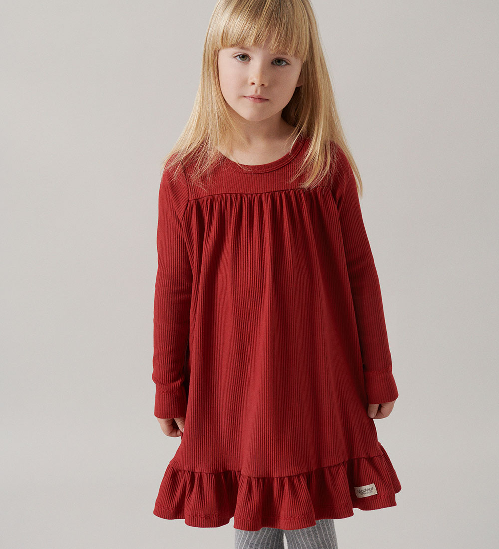MarMar Kjole - Rib - Duse - Hibiscus Red