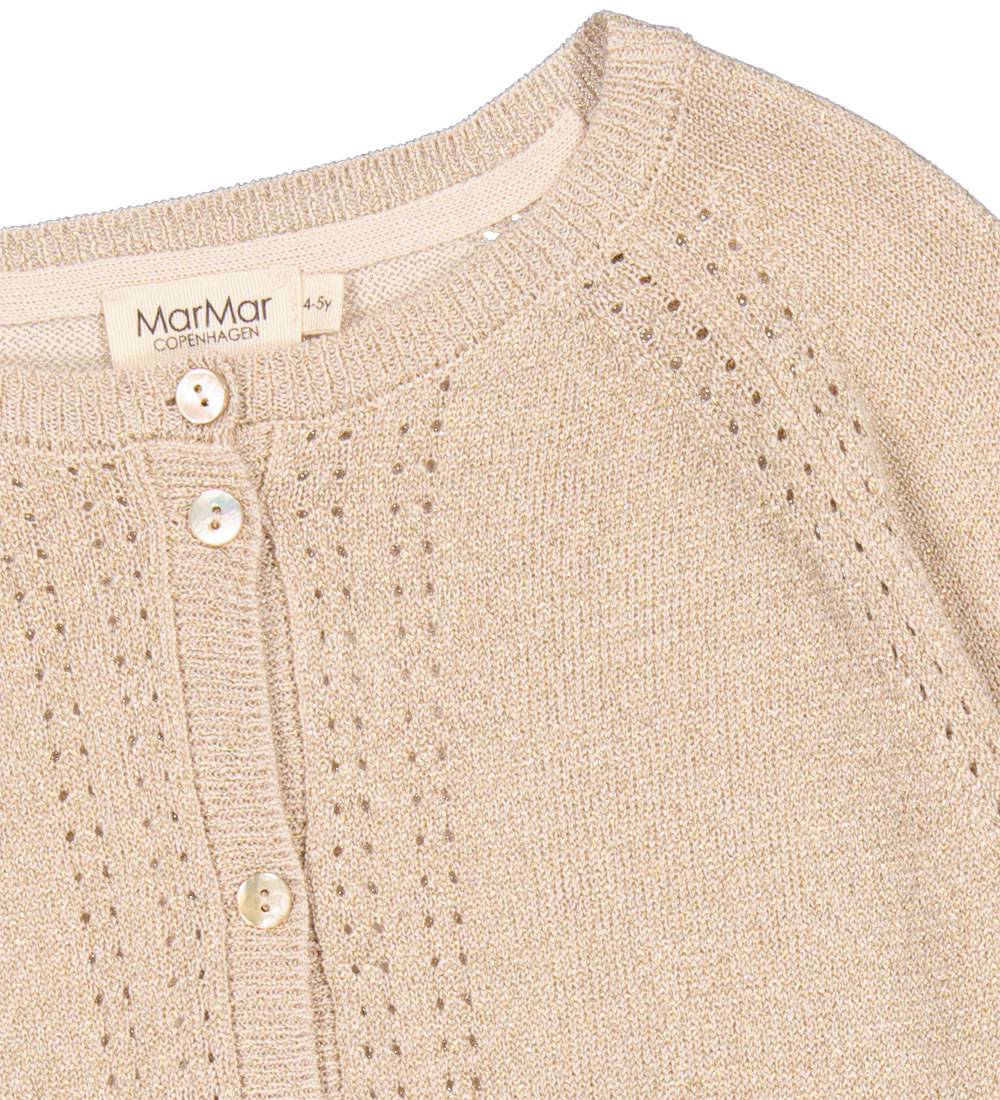 MarMar Cardigan - Strik - Tillie - Gold m. Glitter