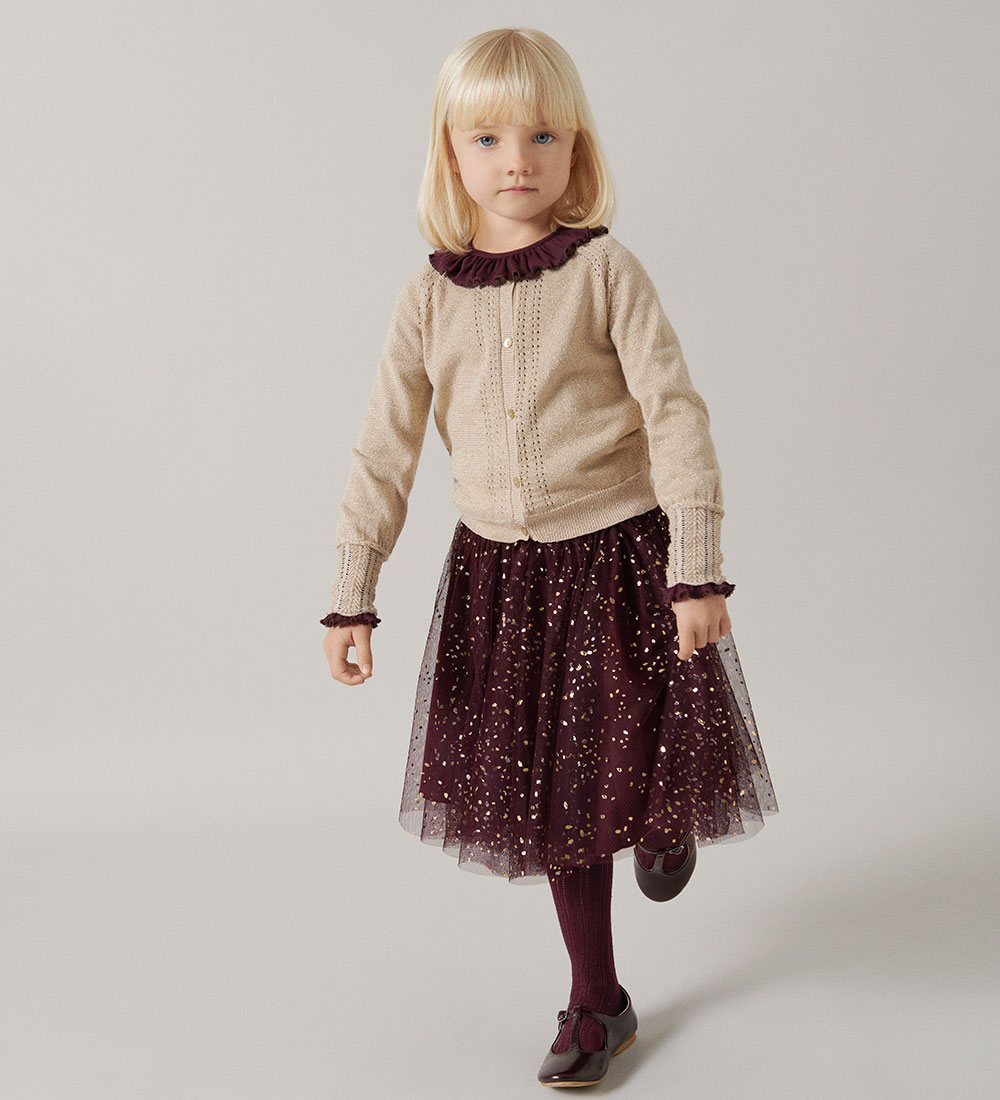 MarMar Cardigan - Strik - Tillie - Gold m. Glitter