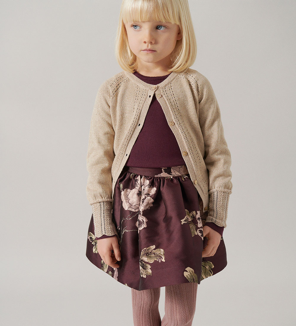 MarMar Cardigan - Strik - Tillie - Gold m. Glitter