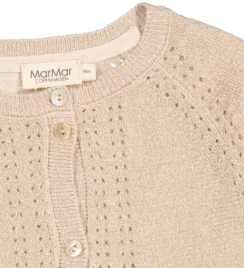 MarMar Cardigan - Strik - Tillie - Gold m. Glitter