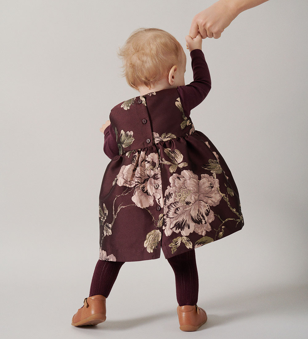 MarMar Kjole - Daelyna - Deep Mulberry Jacquard