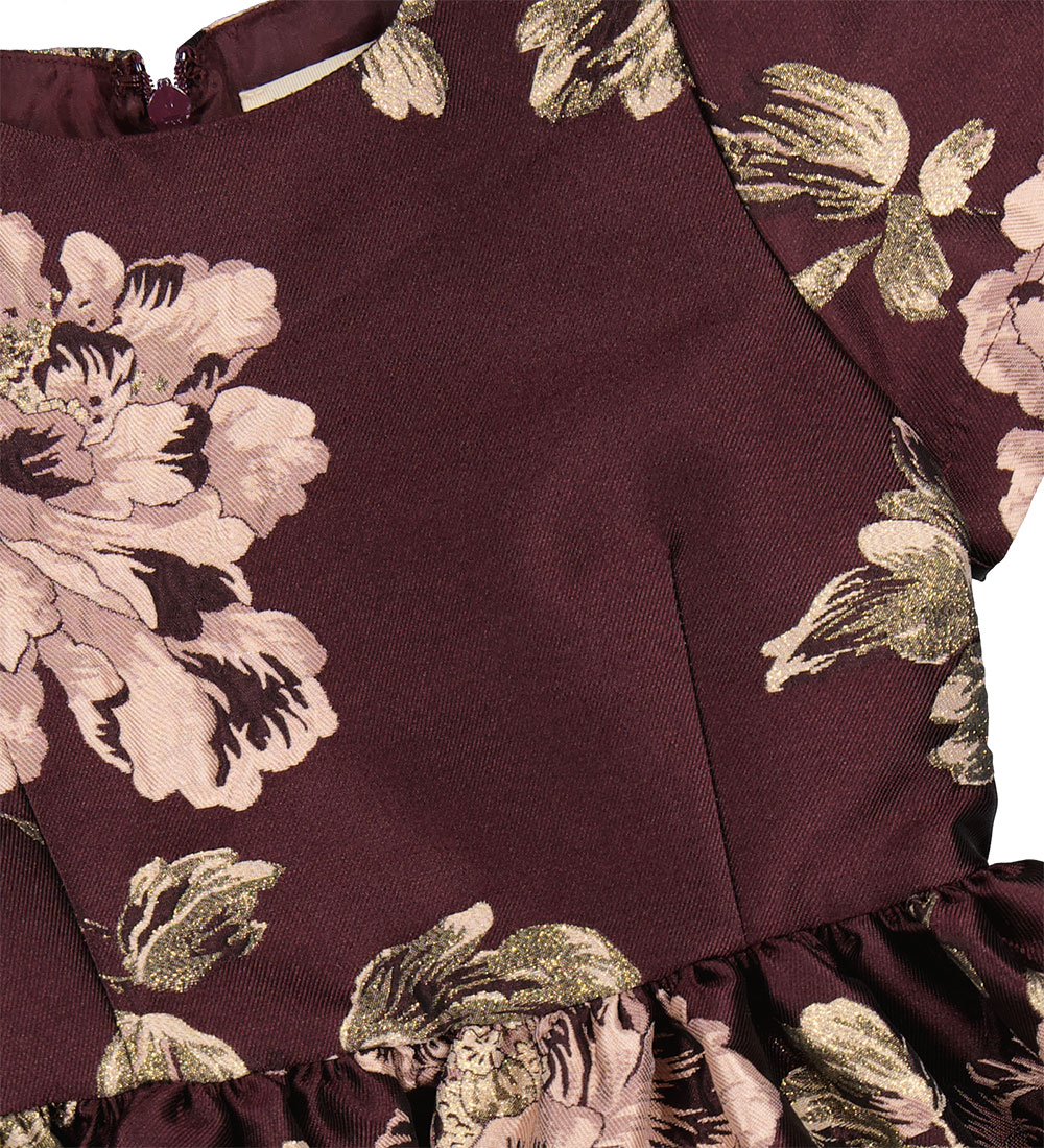MarMar Kjole - Doreen - Deep Mulberry Jacquard