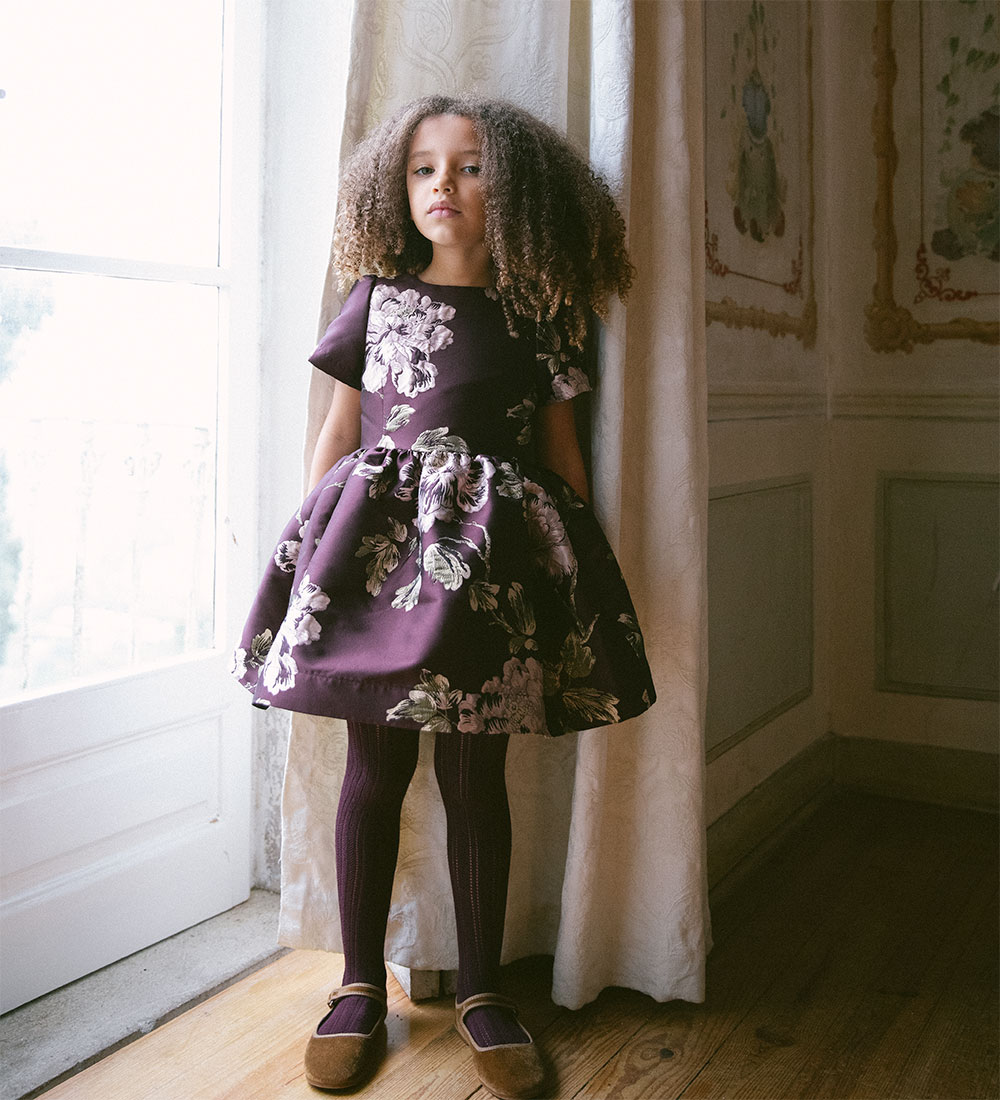 MarMar Kjole - Doreen - Deep Mulberry Jacquard