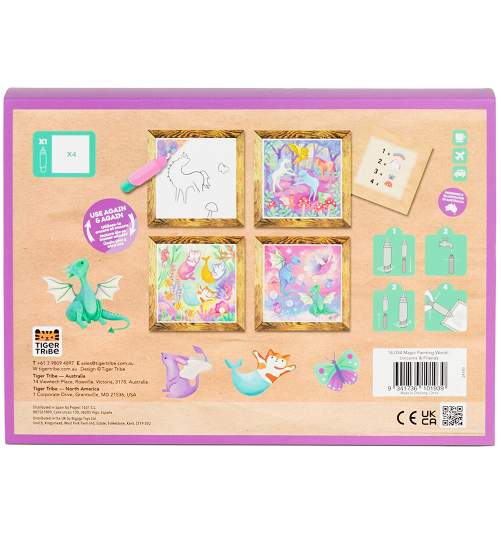 Tiger Tribe Farvesæt - Magic Painting World - Unicorns & Friends