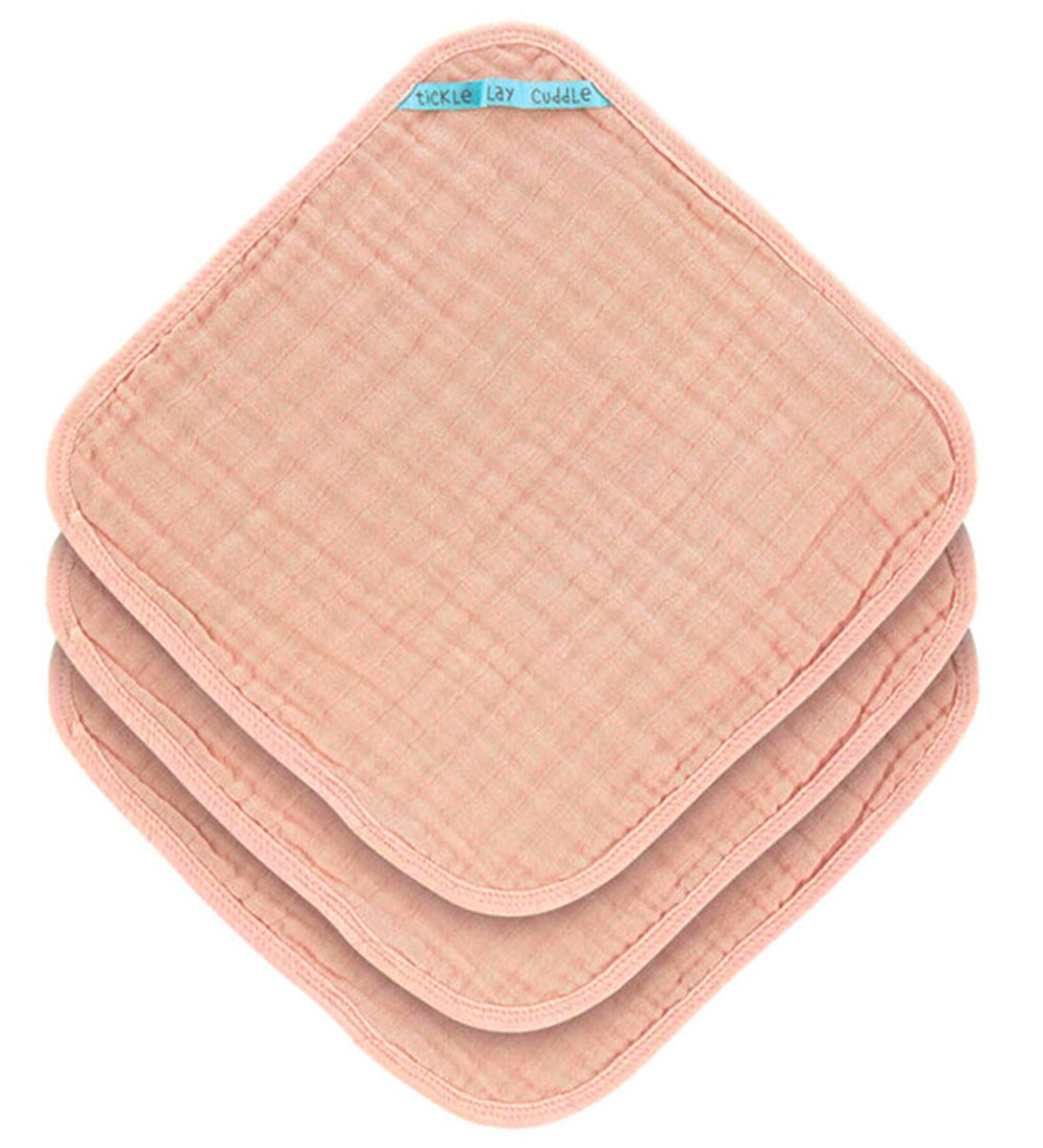 Lässig Vaskeklud - Musselin - 3-pak - Light Pink