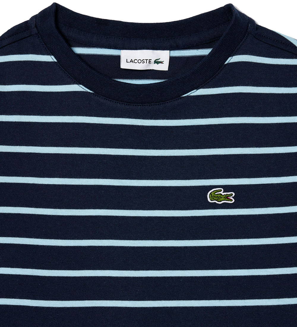 Lacoste Bluse - Navy/Overview m. Striber