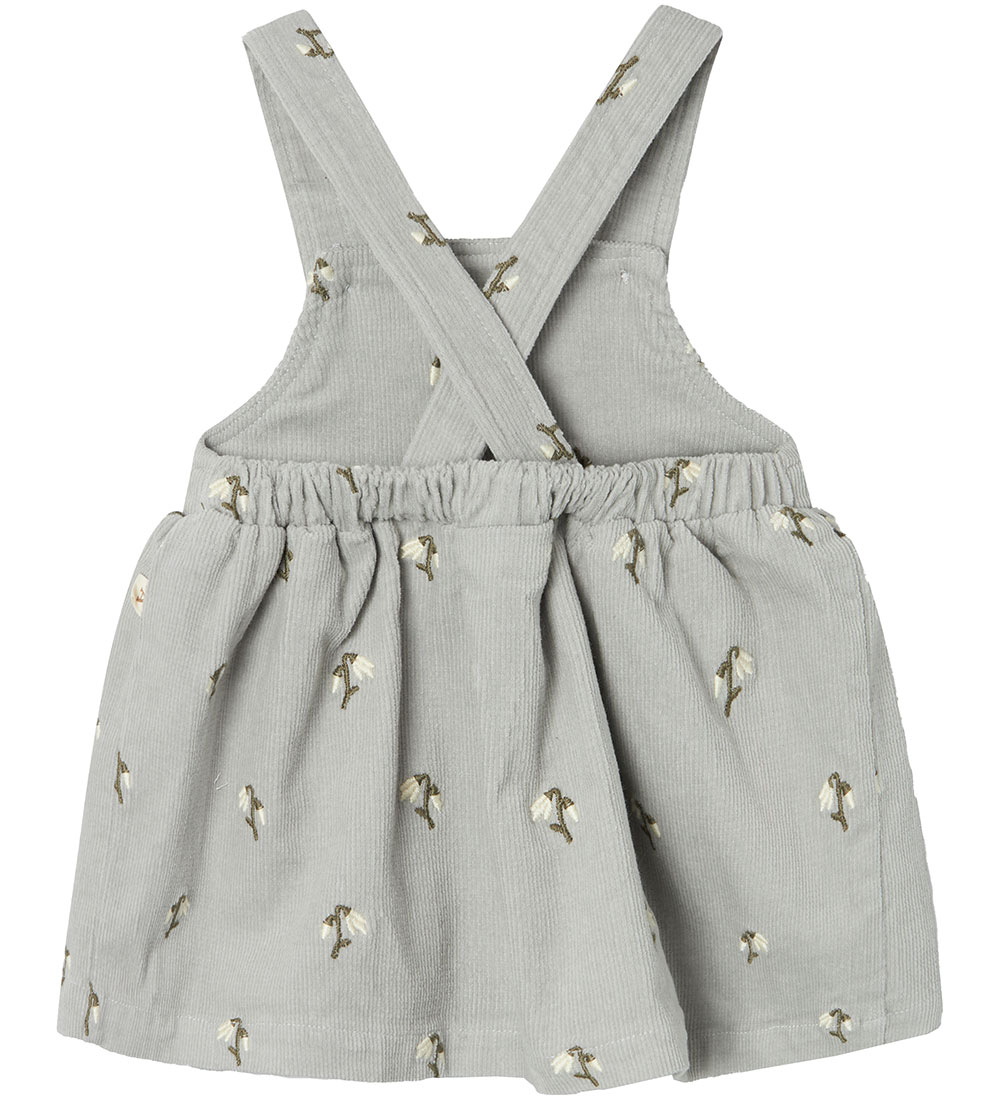 Lil Atelier Kjole - Fløjl - NbfNelly - Mirage Gray