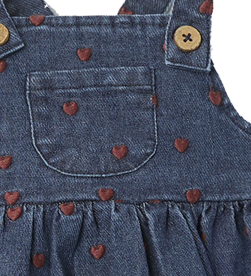 Lil Atelier Nederdel - NbfLiva - Dark Blue Denim/Heart Embroider