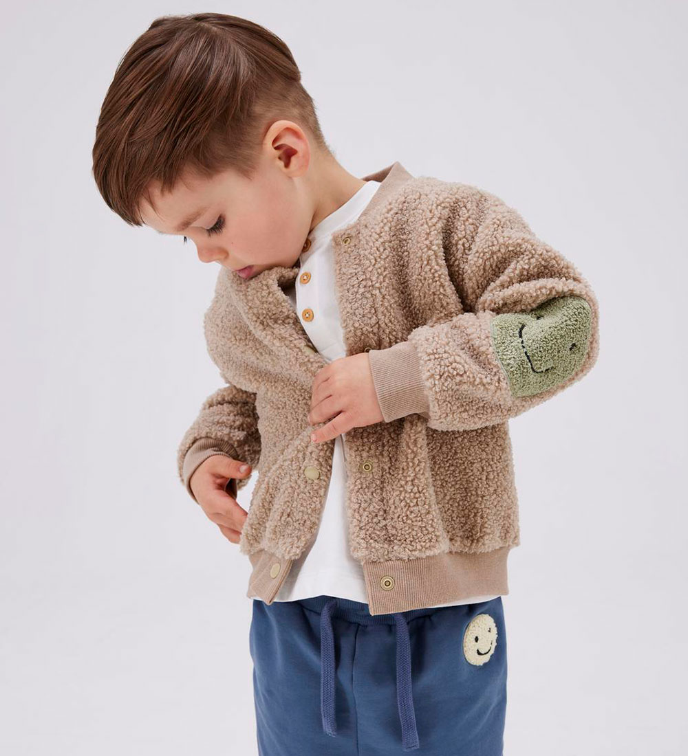 Name It Cardigan - Teddy - NmmSand - Pure Cashmere