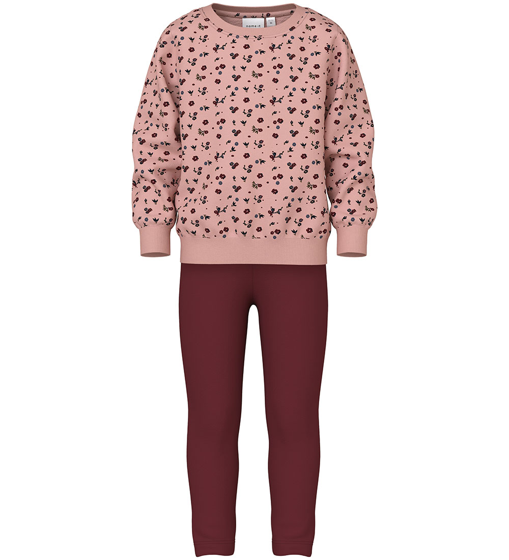 Name It Sæt - Sweatshirt/Leggings - NmfOliana - Mellow Ro