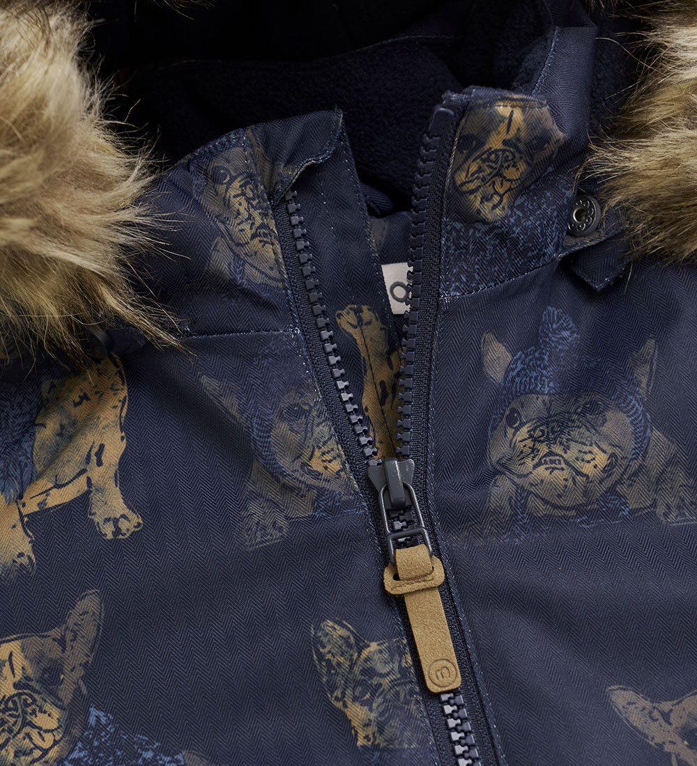 Minymo Vinterjakke - Navy m. Hunde
