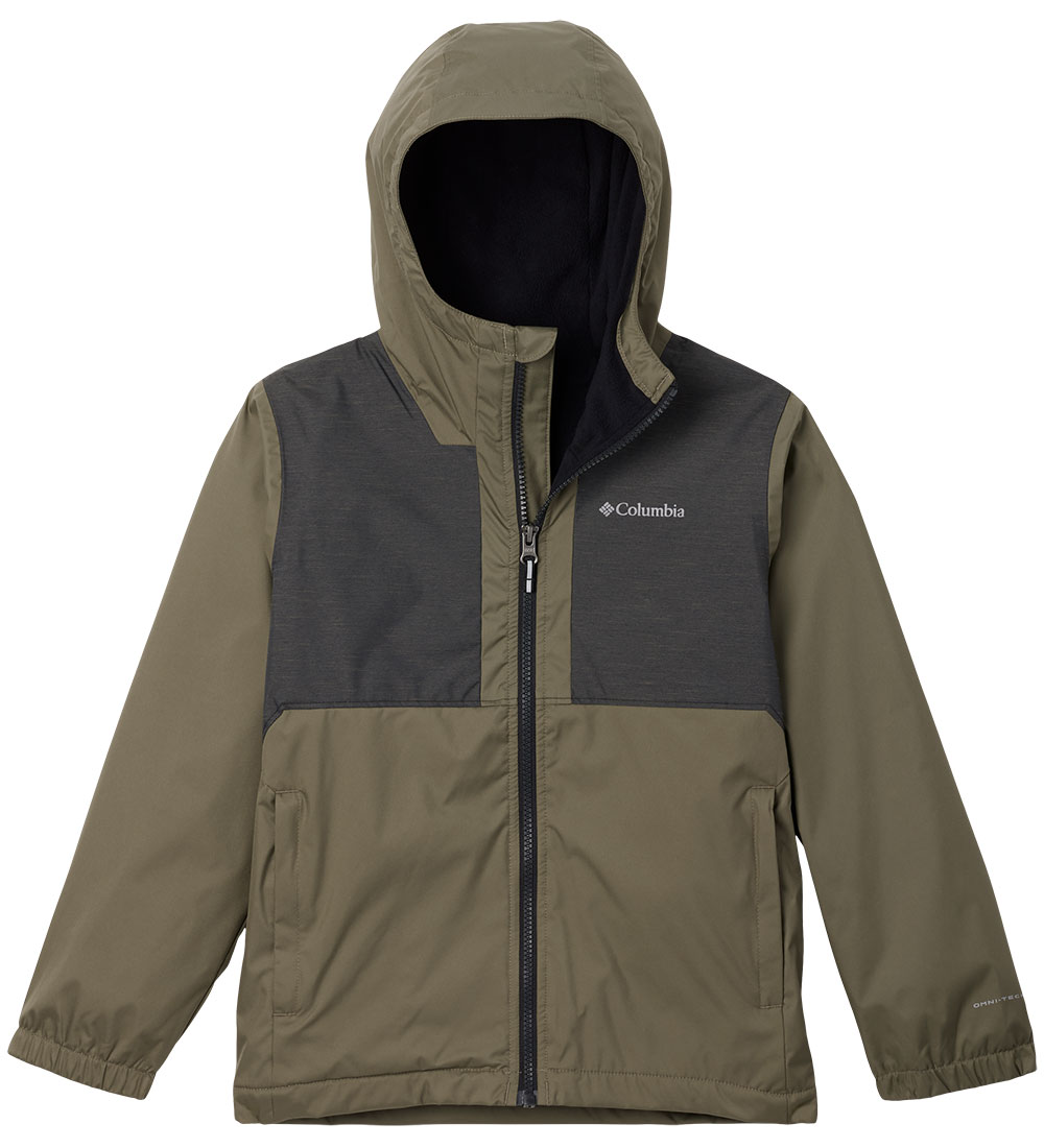 Columbia Regnjakke m. Fleece - Rainy Trails II - Stone Green